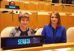 12 March 2019 MPs Elvira Kovacs and Biljana Pantic Pilja at the 63rd session of the Commission on the Status of Women with the topic “Sexism, harassment and violence against women parliamentarians” 